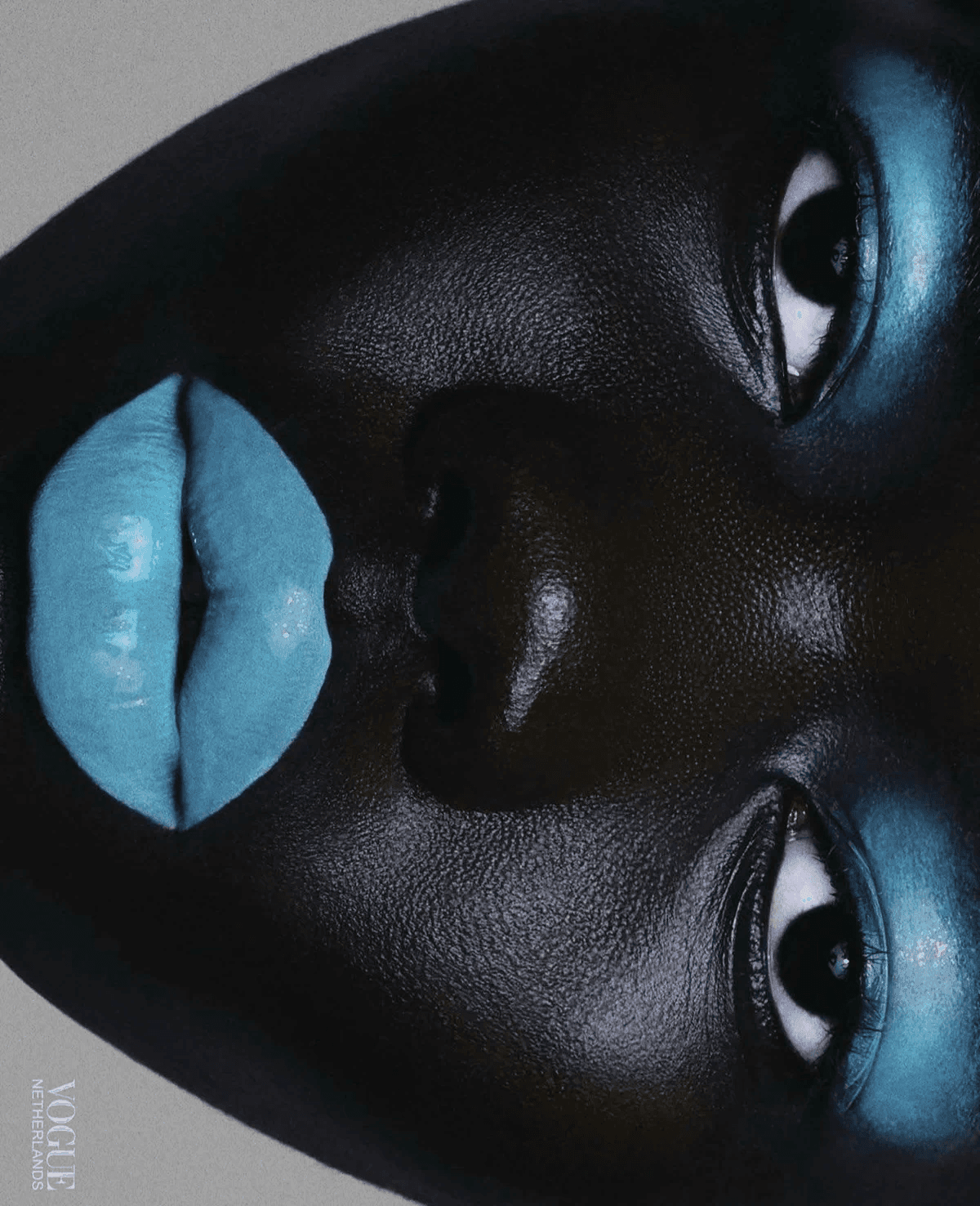 Maquillage éditorial en gros plan